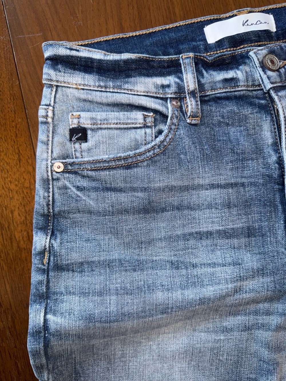 KanCan Light Blue Straight Leg Women's Jeans - Picture 8 of 16